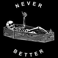 Never Better Skull Skeleton In The Coffin Halloween Drawstring Bag