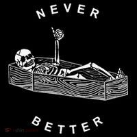 Never Better Skull Skeleton In The Coffin Halloween Visor