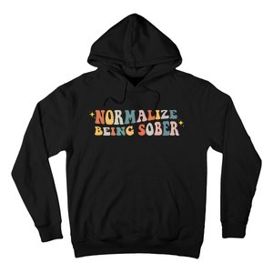 Normalize Being Sober Sobriety Addiction Recovery Motivation Hoodie