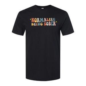 Normalize Being Sober Sobriety Addiction Recovery Motivation Softstyle CVC T-Shirt