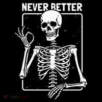 Never Better Skeleton Skeletal Optimism Graphic Full-Length Apron With Pockets