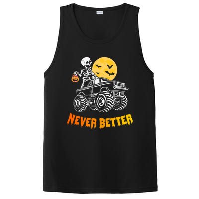 Never Better Skeleton Funny Skull PosiCharge Competitor Tank