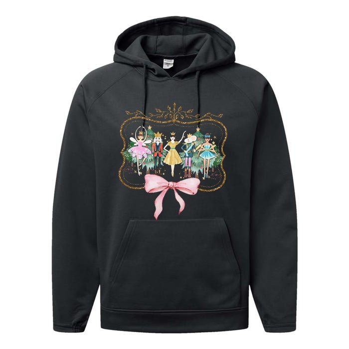 Nutcracker Ballet Sugar Plum Fairy Retro Christmas Performance Fleece Hoodie