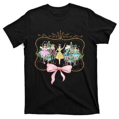 Nutcracker Ballet Sugar Plum Fairy Retro Christmas T-Shirt