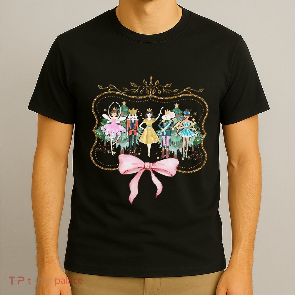 Nutcracker Ballet Sugar Plum Fairy Retro Christmas T-Shirt