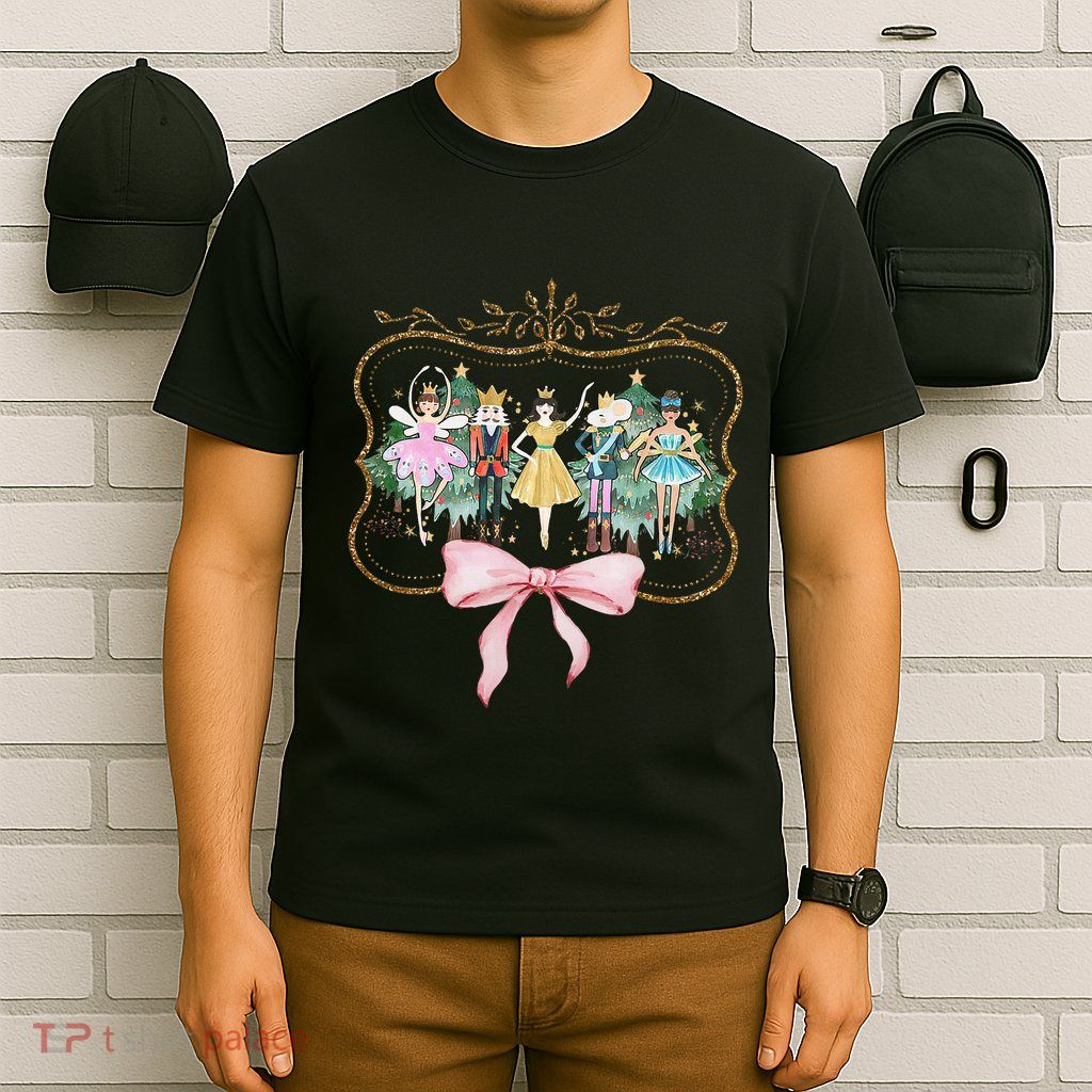 Nutcracker Ballet Sugar Plum Fairy Retro Christmas T-Shirt
