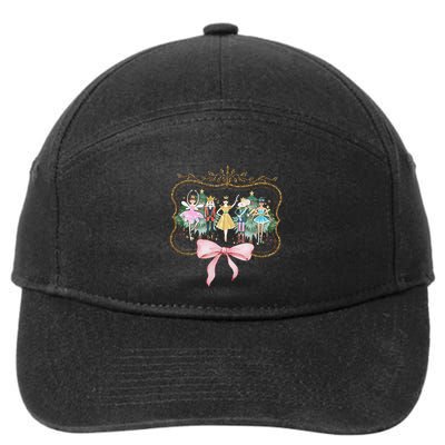 Nutcracker Ballet Sugar Plum Fairy Retro Christmas 7-Panel Snapback Hat