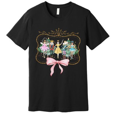 Nutcracker Ballet Sugar Plum Fairy Retro Christmas Premium T-Shirt