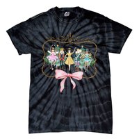 Nutcracker Ballet Sugar Plum Fairy Retro Christmas Tie-Dye T-Shirt