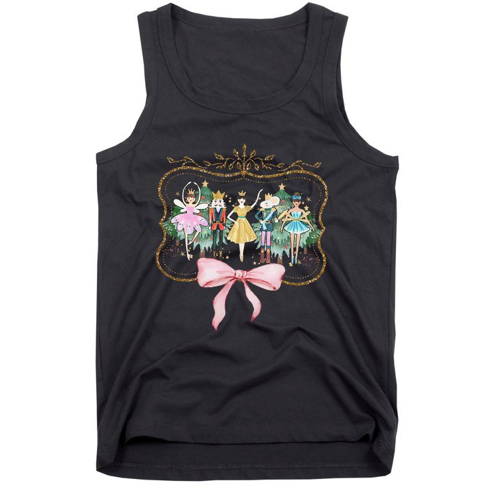 Nutcracker Ballet Sugar Plum Fairy Retro Christmas Tank Top