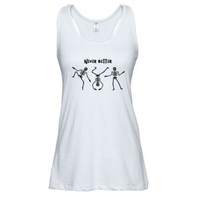 Never Better Skeleton Ladies Essential Flowy Tank