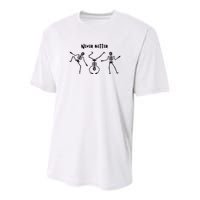 Never Better Skeleton Youth Performance Sprint T-Shirt