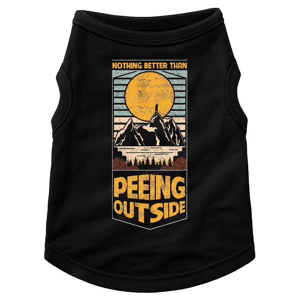 Nothing Better Than Peeing Outside Camping Outdoor Vintage Doggie Tank