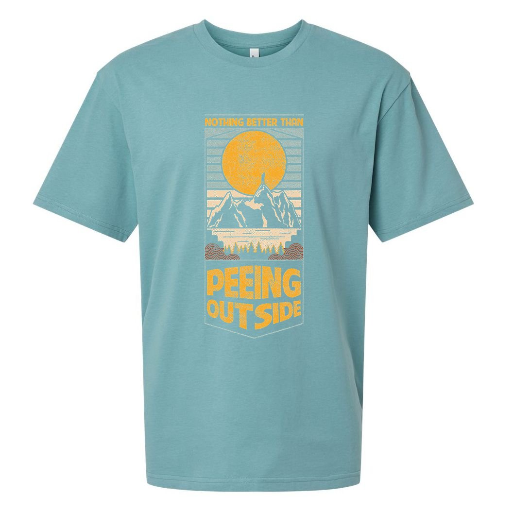 Nothing Better Than Peeing Outside Camping Outdoor Vintage Sueded Cloud Jersey T-Shirt