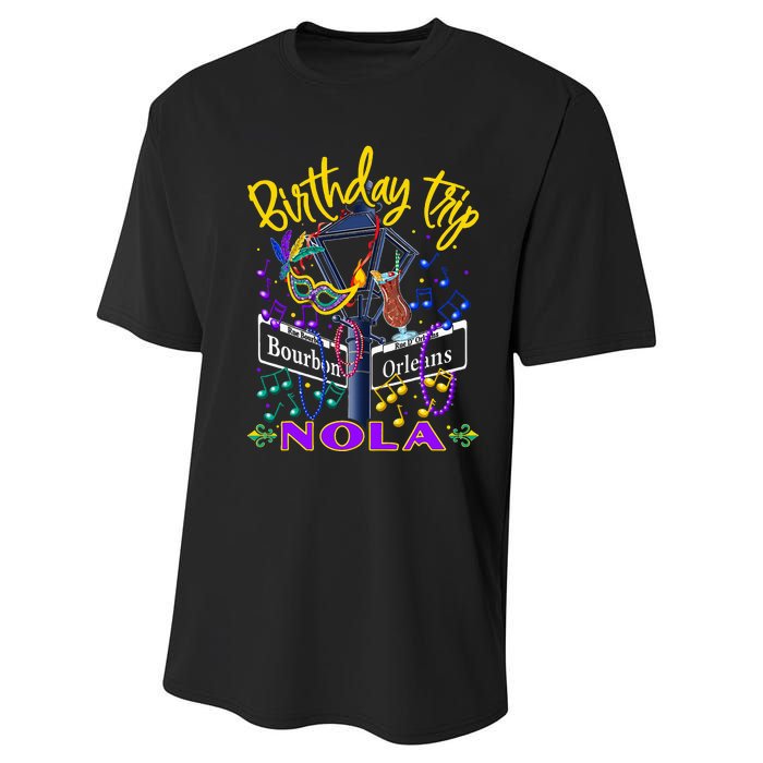 Nola Birthday Trip New Orleans Girl Trip Vacay Performance Sprint T-Shirt