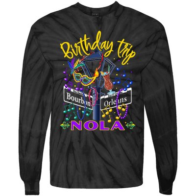 Nola Birthday Trip New Orleans Girl Trip Vacay Tie-Dye Long Sleeve Shirt