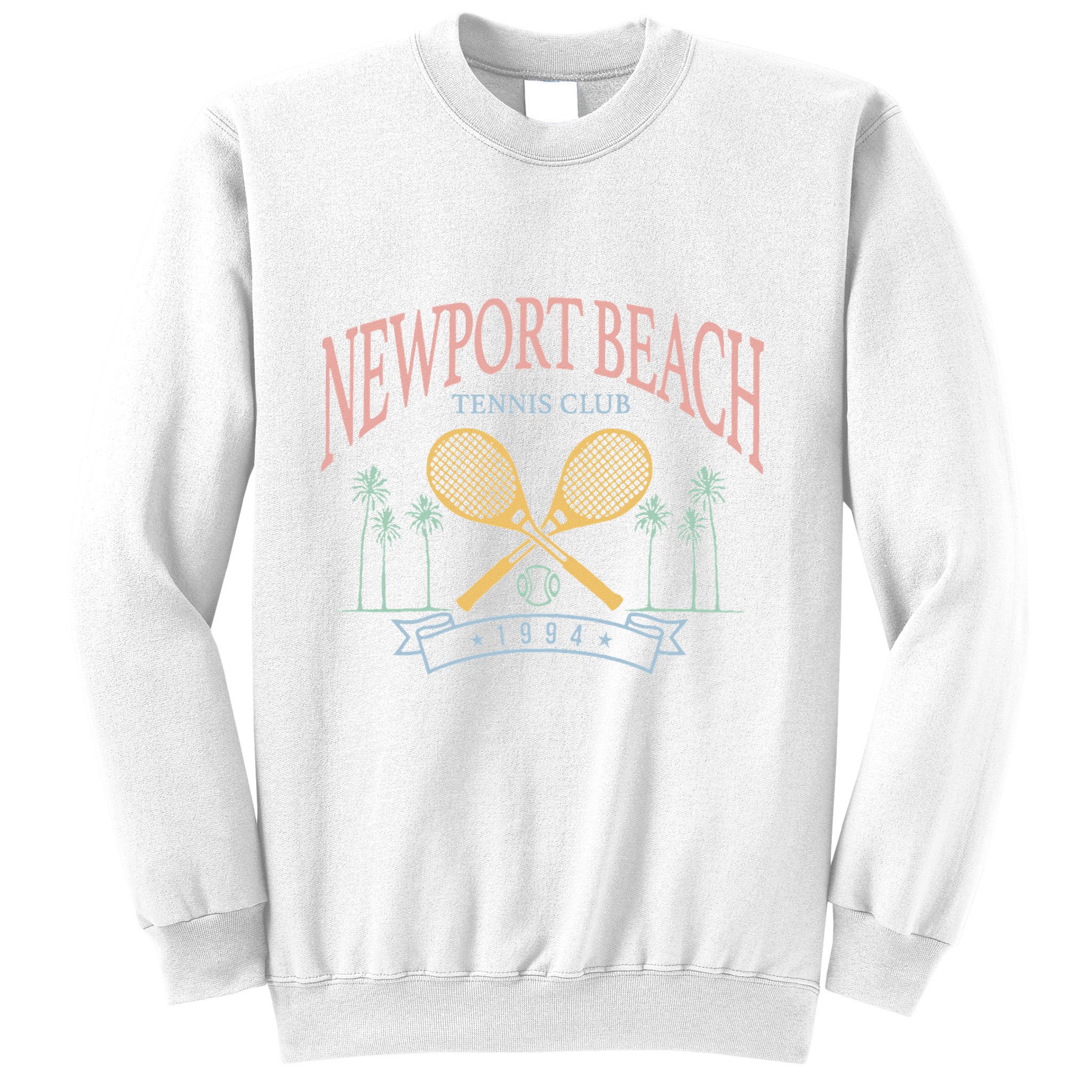 Newport Beach Tennis Club Crossed Racquets Sweatshirt