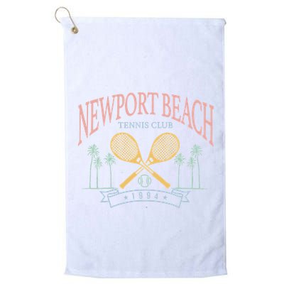Newport Beach Tennis Club Crossed Racquets Golf Towel