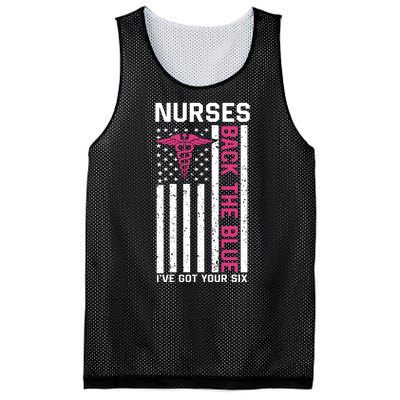 Nurses Back The Blue Ive Got Your Six Mesh Reversible Basketball Jersey Tank