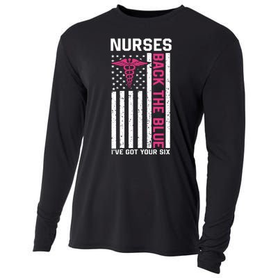 Nurses Back The Blue Ive Got Your Six Cooling Performance Long Sleeve Crew