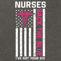 Nurses Back The Blue Ive Got Your Six Cotton Canvas Backpack