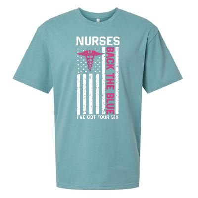 Nurses Back The Blue Ive Got Your Six Sueded Cloud Jersey T-Shirt