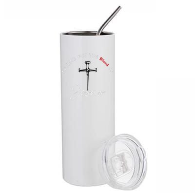 Nothing But The Blood Of Jesus Christian Stainless Steel Tumbler