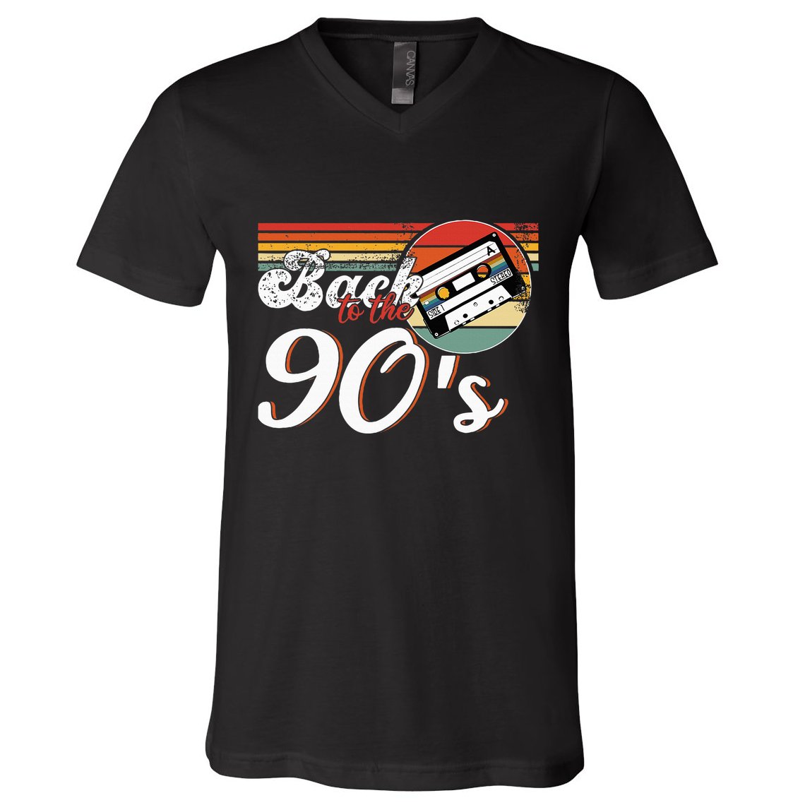 Nineties Back To The 90s Retro Cassette 90S V-Neck T-Shirt