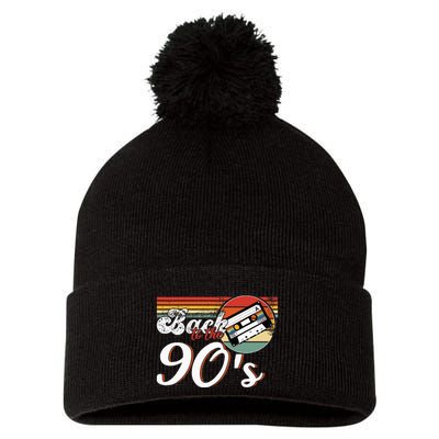 Nineties Back To The 90s Retro Cassette 90S Pom Pom 12in Knit Beanie