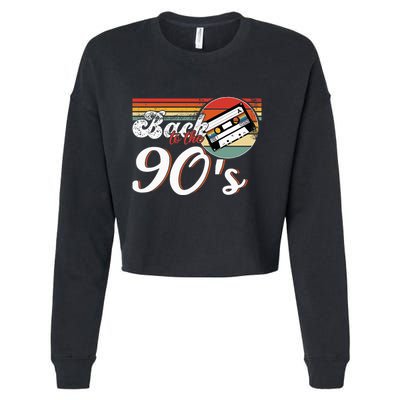 Nineties Back To The 90s Retro Cassette 90S Cropped Pullover Crew