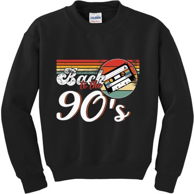 Nineties Back To The 90s Retro Cassette 90S Kids Sweatshirt