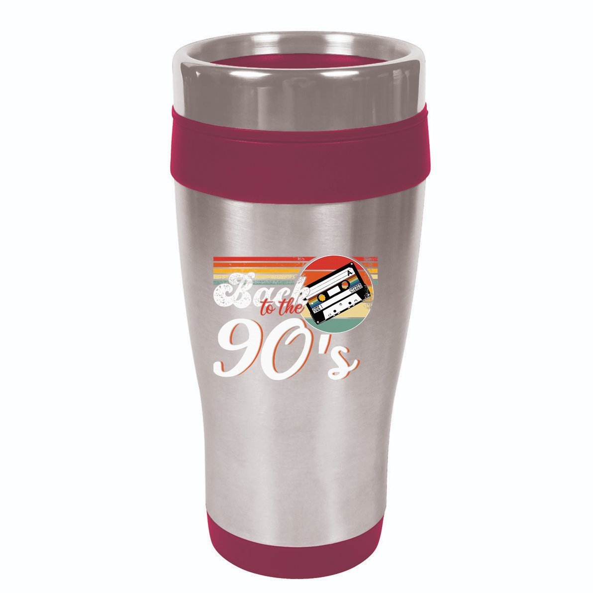 Nineties Back To The 90s Retro Cassette 90S 16oz Travel Tumbler