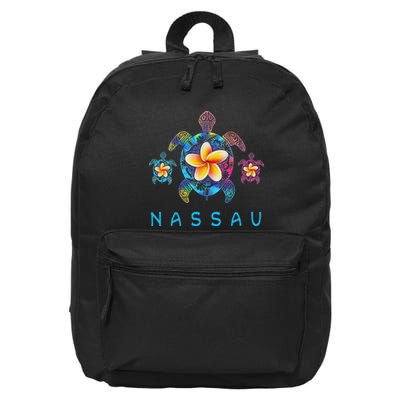 Nassau Bahamas Tribal Tie Dye Sea Turtle 16 in Basic Backpack