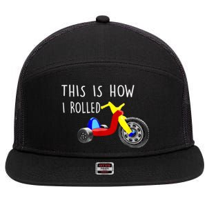 Nostalgic Big Tricycle Wheel This Is How I Rolled 70s 80s 7 Panel Mesh Trucker Snapback Hat