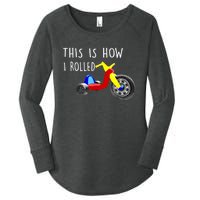 Nostalgic Big Tricycle Wheel This Is How I Rolled 70s 80s Women's Perfect Tri Tunic Long Sleeve Shirt