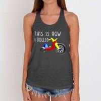 Nostalgic Big Tricycle Wheel This Is How I Rolled 70s 80s Women's Knotted Racerback Tank