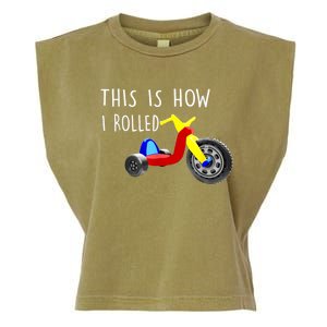 Nostalgic Big Tricycle Wheel This Is How I Rolled 70s 80s Garment-Dyed Women's Muscle Tee