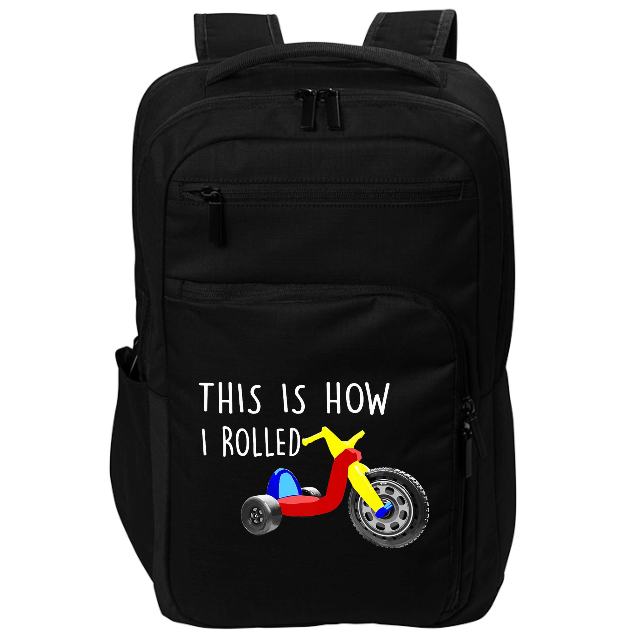 Nostalgic Big Tricycle Wheel This Is How I Rolled 70s 80s Premium Impact Tech Backpack