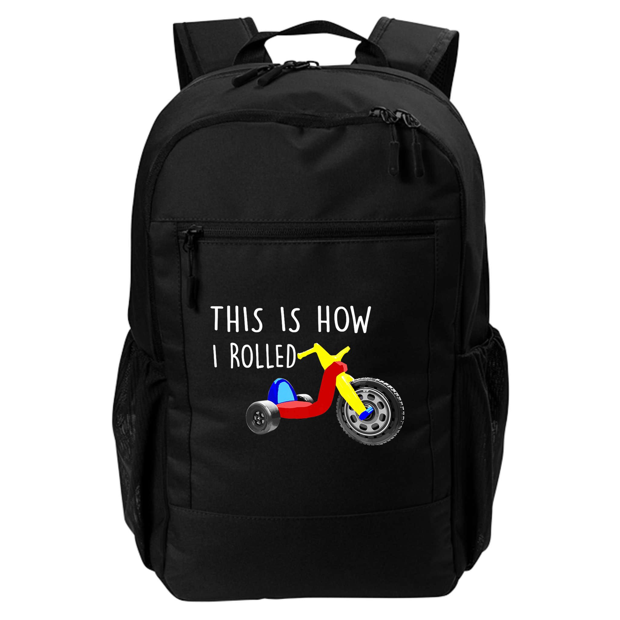 Nostalgic Big Tricycle Wheel This Is How I Rolled 70s 80s Premium Backpack