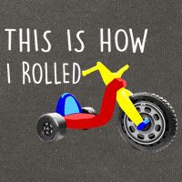 Nostalgic Big Tricycle Wheel This Is How I Rolled 70s 80s Premium Cotton Canvas Backpack