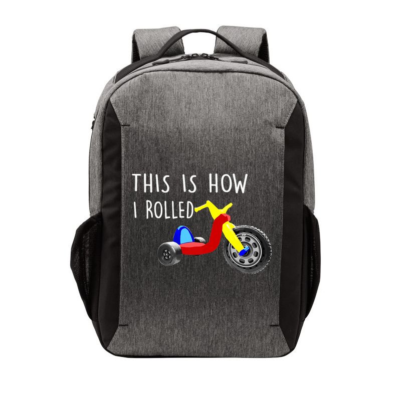 Nostalgic Big Tricycle Wheel This Is How I Rolled 70s 80s Premium Vector Backpack