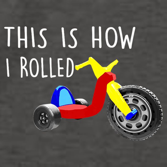 Nostalgic Big Tricycle Wheel This Is How I Rolled 70s 80s Premium Vector Backpack