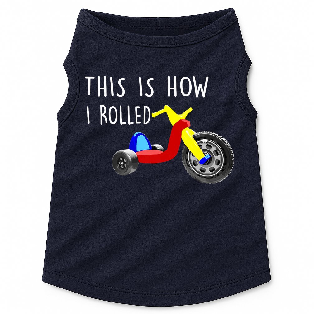 Nostalgic Big Tricycle Wheel This Is How I Rolled 70s 80s Premium Doggie Tank