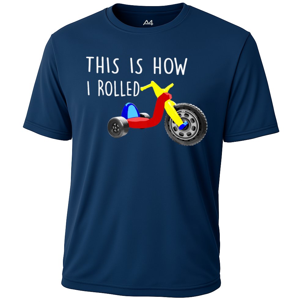 Nostalgic Big Tricycle Wheel This Is How I Rolled 70s 80s Premium Cooling Performance Crew T-Shirt