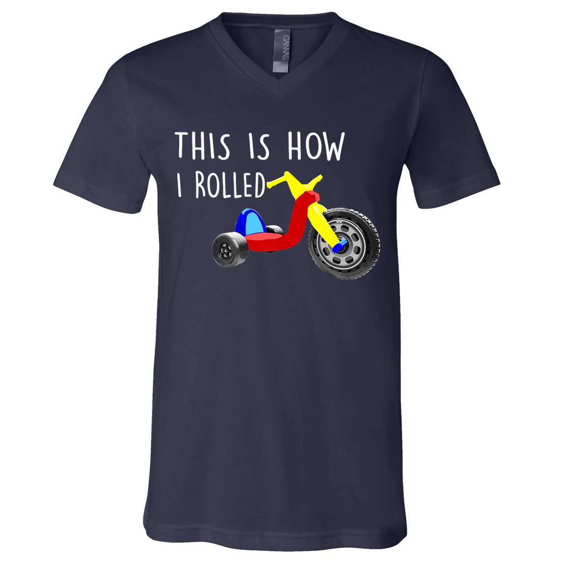 Nostalgic Big Tricycle Wheel This Is How I Rolled 70s 80s Premium V-Neck T-Shirt