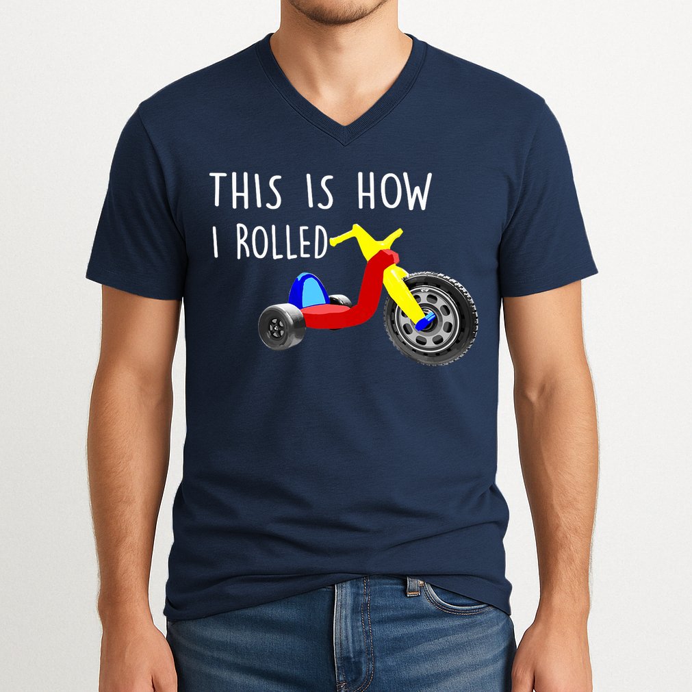 Nostalgic Big Tricycle Wheel This Is How I Rolled 70s 80s Premium V-Neck T-Shirt