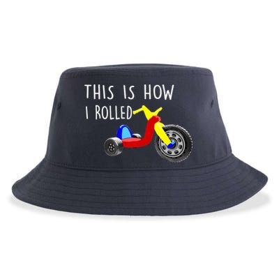 Nostalgic Big Tricycle Wheel This Is How I Rolled 70s 80s Premium Sustainable Bucket Hat