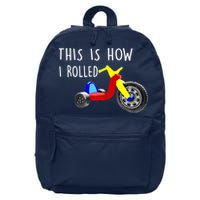 Nostalgic Big Tricycle Wheel This Is How I Rolled 70s 80s Premium 16 in Basic Backpack