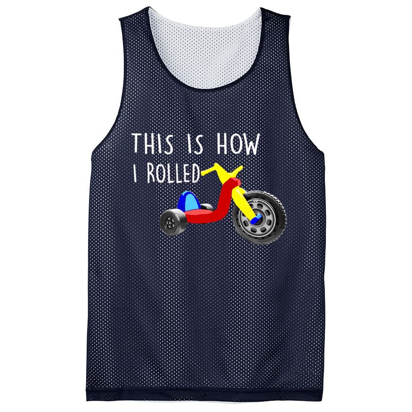 Nostalgic Big Tricycle Wheel This Is How I Rolled 70s 80s Premium Mesh Reversible Basketball Jersey Tank