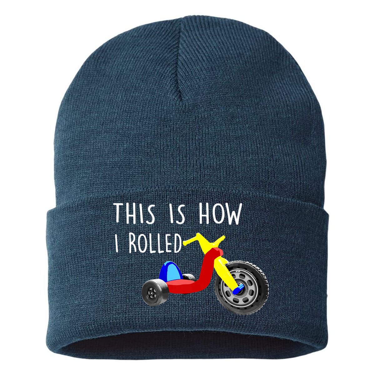 Nostalgic Big Tricycle Wheel This Is How I Rolled 70s 80s Premium Sustainable Knit Beanie